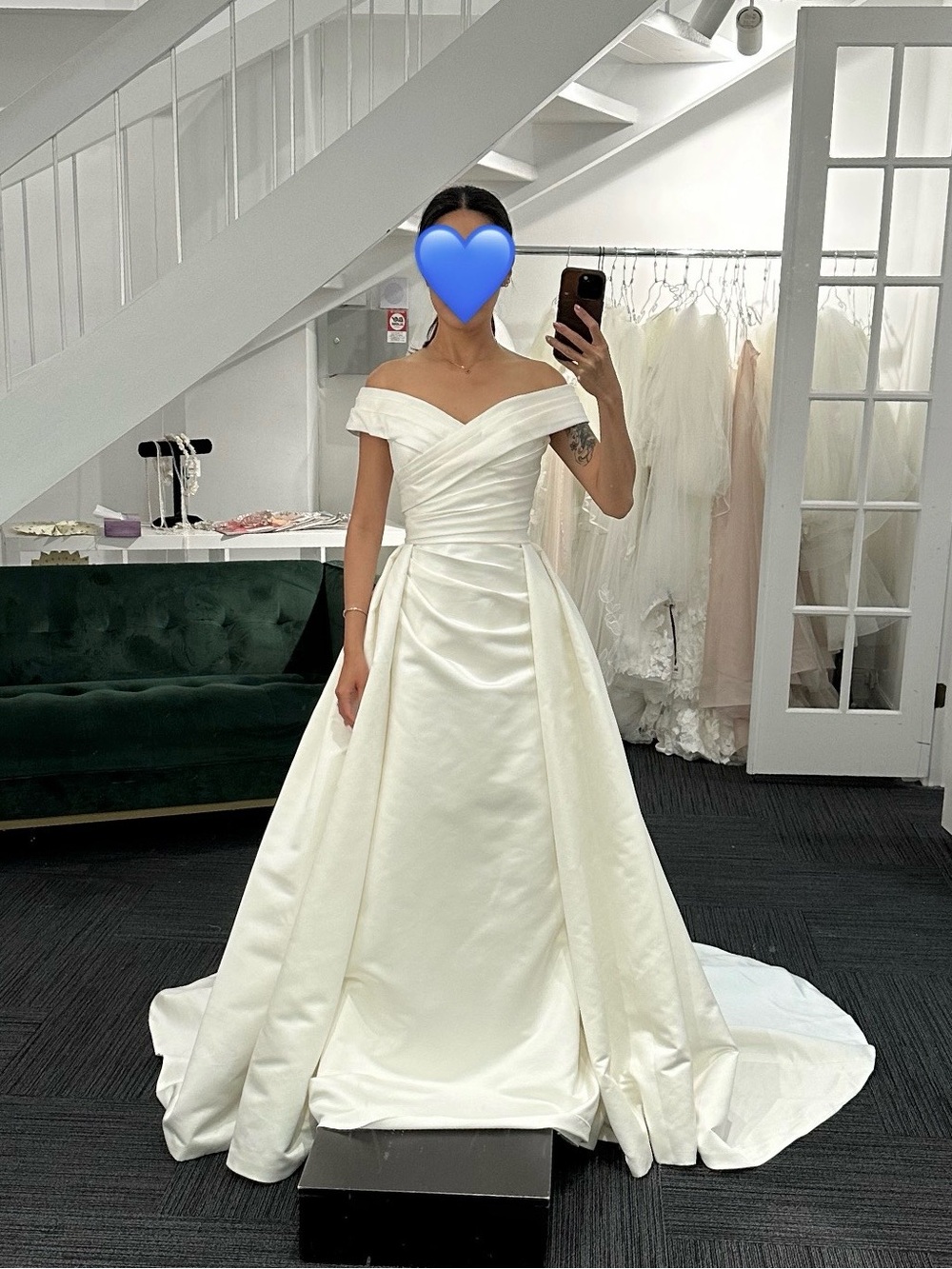 Pronovias, Dimitra, Ivory Satin Wedding Dress, Size 2